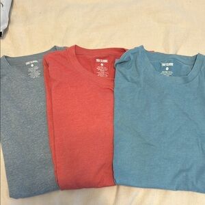 True Classic T-Shirt Trio in Marbled Blue, Red, and Light Blue